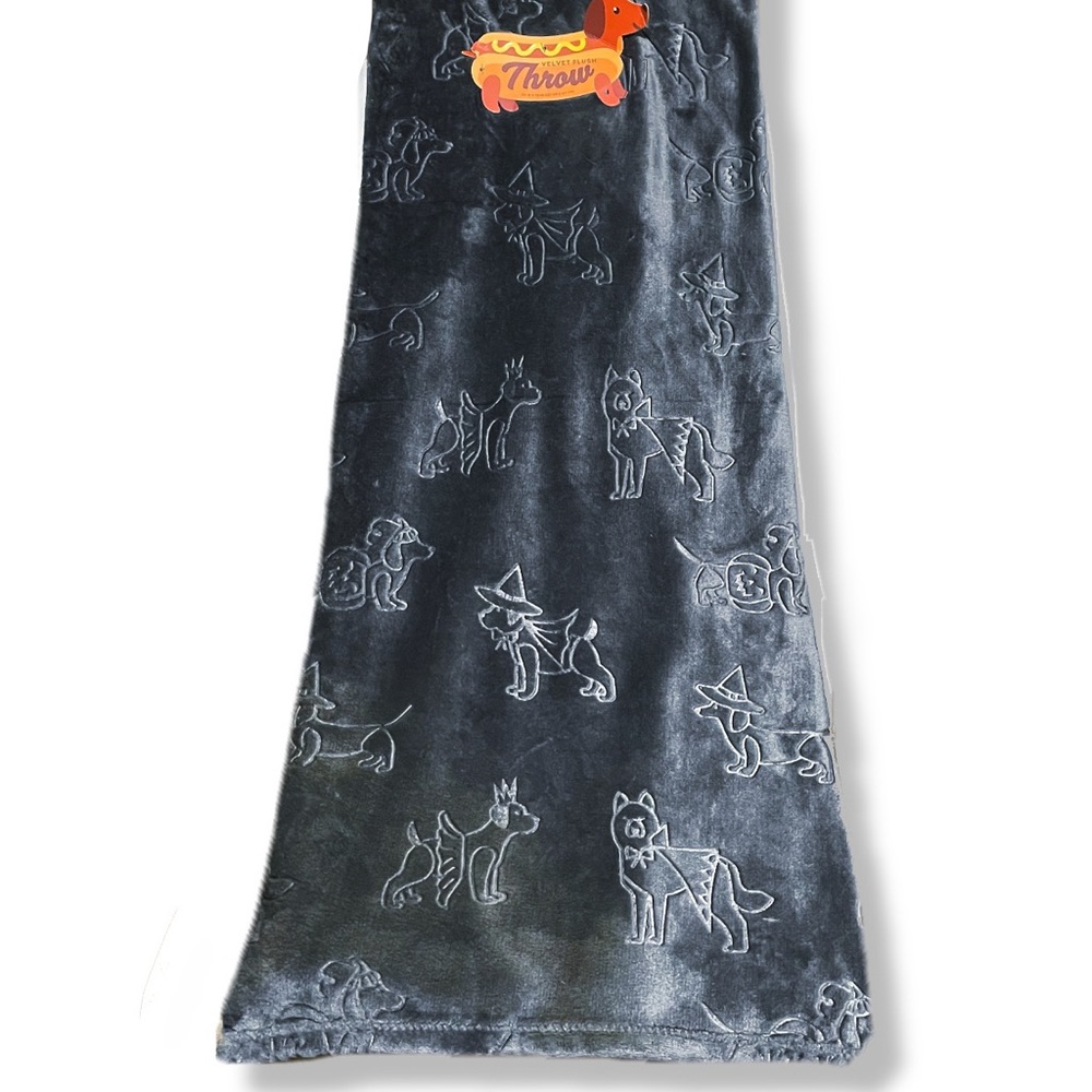 OVERSIZED Plush Throw ◈ Dachschund Dogs Halloween